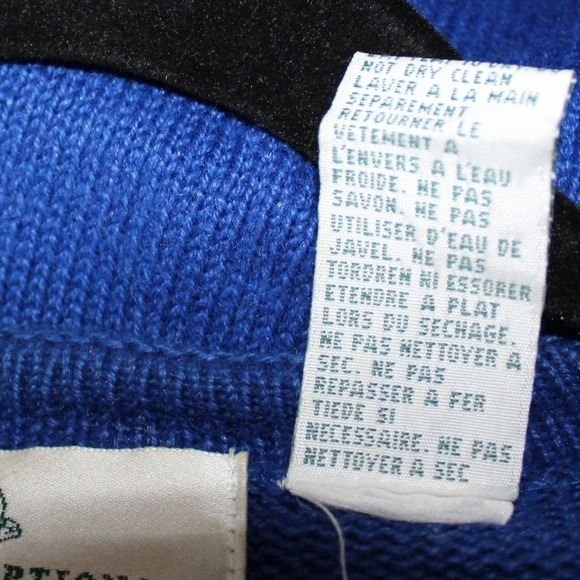 Vintage Design Options‎ by Philip & Jane Gordon Blue Fall Autumn Cardigan - Picture 11 of 14